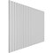 Ekena Millwork 48H x 1T Adjustable PVC Slat Wall Panel Kit w/ 2W Slats, Unfinished contains 22 Slats SWP66X48X1000UN - alternate 3